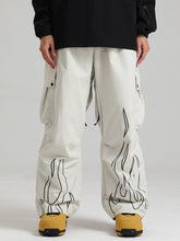 Women's Gsou Snow Furious Spark Reflective Fire Cargo Snow Pants